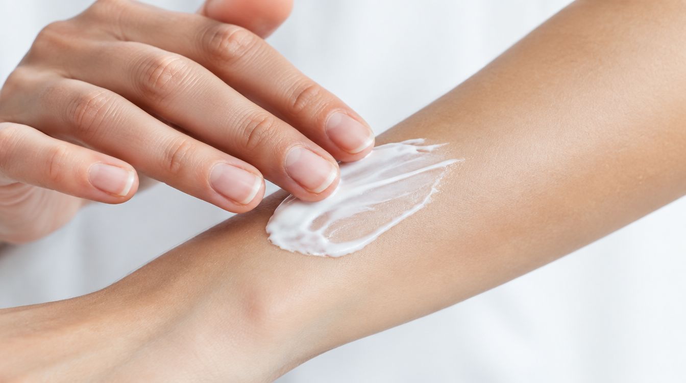 Aplicación de crema hidratante
