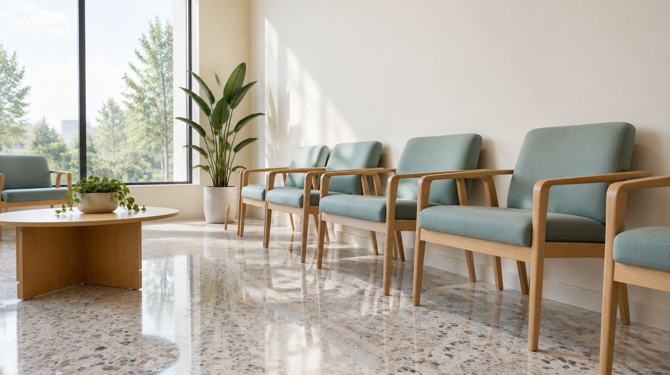 Sala de espera de la clínica